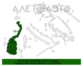 Бачок омывателя Mercedes CLA 14-19 без крышки