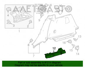 Suport de podea pentru portbagaj dreapta Mercedes GLA 15-20