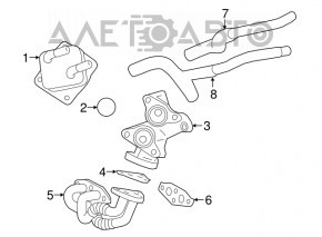 Radiator de ulei pentru motorul Lexus RX350 RX450h 16-22