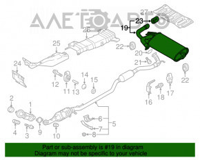 Silentioză spate cu baie Mitsubishi Outlander Sport ASX 10-