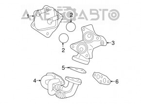 Tuburile de răcire ale motorului Toyota Highlander 20-22 3.5