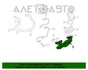 Tuburile de răcire a motorului Toyota Highlander 14-16 3.5, noi, originale OEM