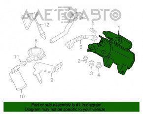 Canistra cu absorbant de cărbune pentru BMW X3 F25 11-17