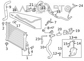 Corpul termostatului Lexus RX350 16-22