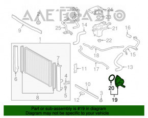 Corpul termostatului Toyota Prius 30 10-15