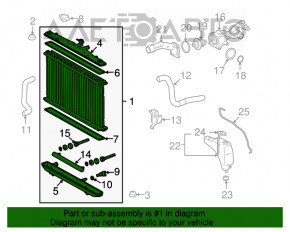 Radiator de răcire apă Lexus RX350 10-15