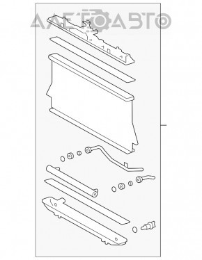 Radiator de răcire apă Toyota Highlander 11-13 3.5