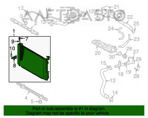 Radiator de răcire apă Lexus RX400h 06-09