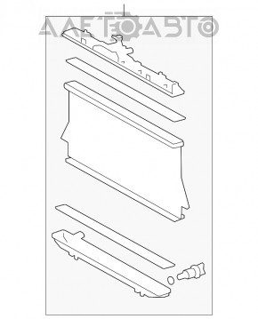 Radiator de răcire apă Toyota Highlander 11-13 hibrid