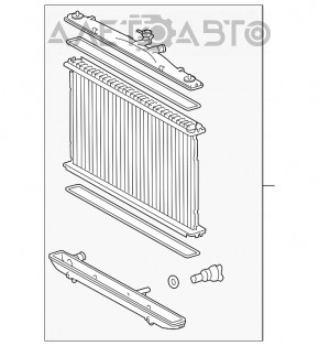 Радиатор охлаждения вода Lexus RX450h 10-15