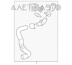Патрубок охлаждения левый Toyota Camry v70 18- hybrid в сборе 3 части