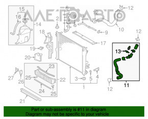 Furtunul de răcire stânga Toyota Camry v70 18- hibrid