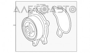 Помпа водяная Lexus NX200t NX300 15-21 2.0T в сборе с корпусом термостата