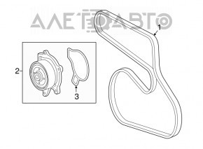 Pompă de apă pentru Lexus NX200t NX300 15-21 2.0T, complet asamblată cu carcasă de termostat.