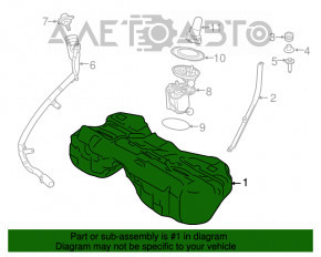 Топливный бак BMW 5 G30 17-23 2.0T, 3.0T, 4.4T