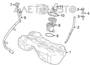 Топливный бак BMW 5 G30 17-23 2.0T, 3.0T, 4.4T