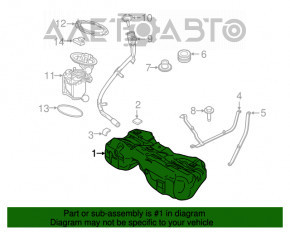 Топливный бак BMW X3 G01 18- 2.0T