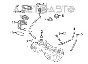 Топливный бак BMW X3 G01 18- 2.0T