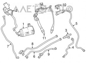 Filtrul absorbant de combustibil pentru BMW 5 G30 17-23 2.0T