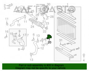 Capacul termostatului Lexus RX300 RX330 RX350 RX400h 04-09