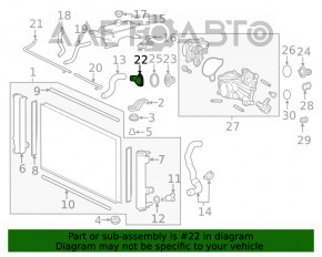 Corpul termostatului Lexus NX200t NX300 15-21