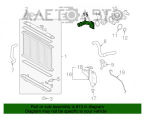 Corpul termostatului Lexus RX350 10-15