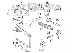 Корпус термостата Lexus RX300 RX330 RX350 RX400h 04-09