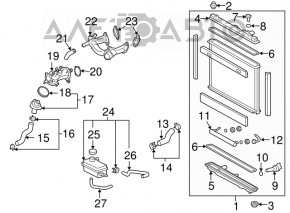 Corpul termostatului asamblat pentru Lexus LS460 07-12