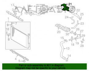 Фланец системы охлаждения Lexus RX400h 06-09