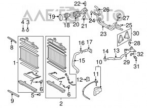 Flanșa sistemului de răcire Lexus RX350 10-15 tip 2