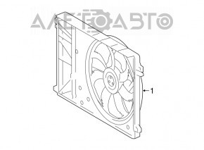 Difuzorul carcasei radiatorului asamblat pentru Toyota Camry V70 18- nou OEM original