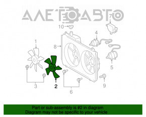 Крыльчатка вентилятора охлаждения левая Lexus RX300 RX330 04-06