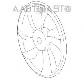 Paletele ventilatorului de răcire drept al Lexus GS300 GS350 GS450h 06-11 cu 7 paleți.