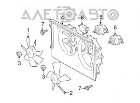 Paletele ventilatorului de răcire stânga pentru Lexus ES350 07-12 pentru motorul mic.