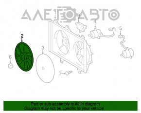 Paletele ventilatorului de răcire dreapta pentru Lexus ES350 13-18