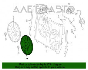 Paletele ventilatorului de răcire stânga pentru Lexus RX350 16-22