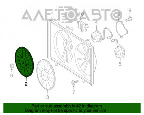 Paletele ventilatorului de răcire dreapta pentru Lexus ES300h 13-18.