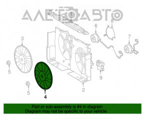 Paletele ventilatorului de răcire drept al modelului Lexus NX200t NX300 15-21, nou, original OEM.