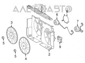 Paletele ventilatorului de răcire drept al Lexus NX200t NX300 15-21