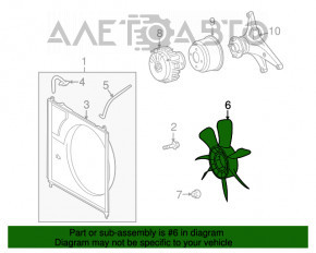 Paletă ventilatorului de răcire Toyota Sequoia Tundra 08-16