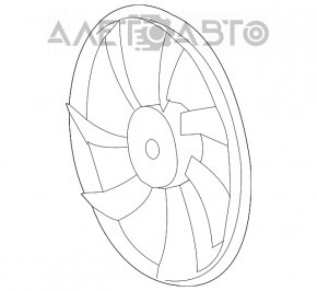 Крыльчатка вентилятора охлаждения правая Lexus LS460 LS600h 07-12 7 лопастей