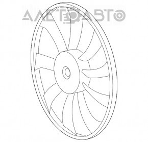 Крыльчатка вентилятора охлаждения правая Lexus RX350 16-22 OEM