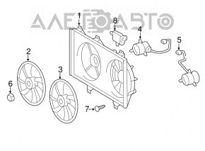 Paletele ventilatorului de răcire stânga pentru Lexus ES350 13-18, nou, original