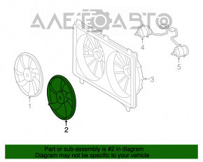 Paletele ventilatorului de răcire stânga pentru Lexus IS250 14-20