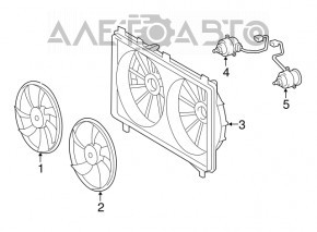 Paletele ventilatorului de răcire stânga pentru Lexus IS250 14-20