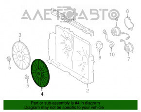 Paletele ventilatorului de răcire stânga Toyota Rav4 13-18 hibrid.