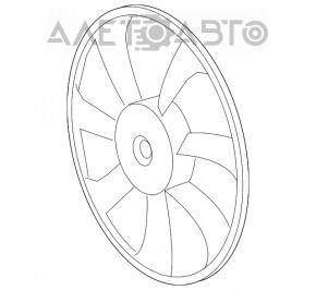 Paletele ventilatorului de răcire dreapta Toyota Rav4 13-18 hibrid cu 7 paleți.