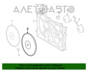 Paletele ventilatorului de răcire stânga Toyota Prius 50 16- 7 paleți