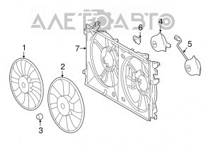 Paletele ventilatorului de răcire stânga Toyota Prius 50 16- 7 paleți