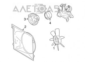 Paletele ventilatorului de răcire a aerului pentru Lexus GX470 03-09, nou, original OEM.